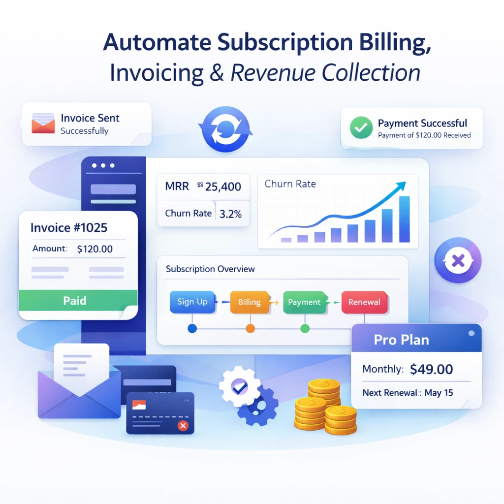 Automate Subscription Billing, Invoicing & Revenue Collection